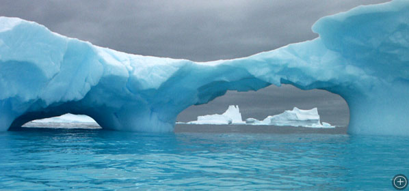 Ice arch with bergs